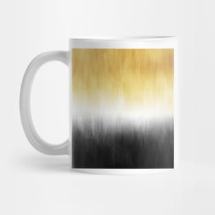 Yellow and Black Painting Brush Strokes Modern Art Mug